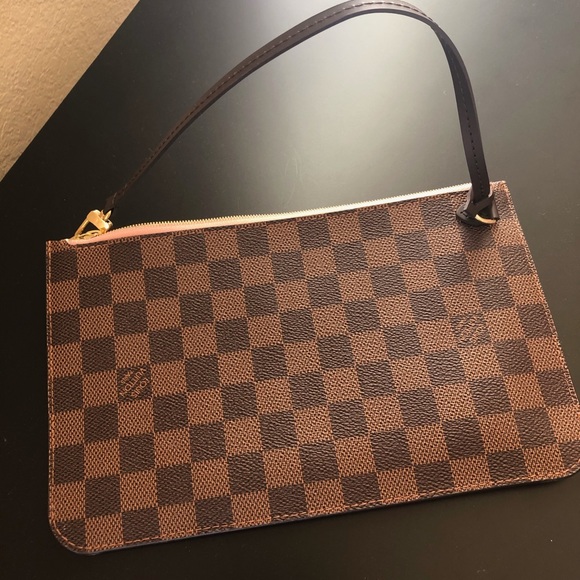 NEW Louis Vuitton Neverfull Damier Ebene Wristlet - Picture 6 of 11